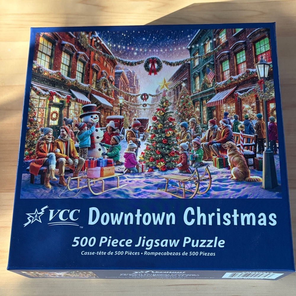 VCC Downtown Christmas 500 Piece Jigsaw Puzzle - Blue